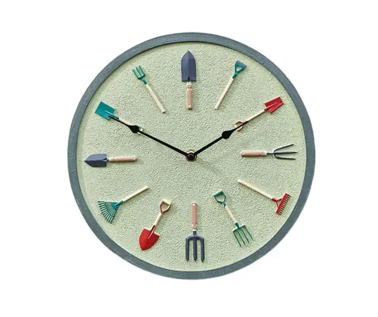 Garden Tools Sage Wall Clock 12in - image 2