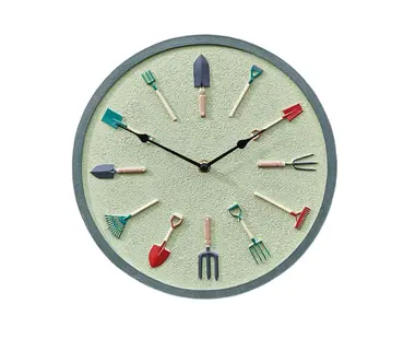 Garden Tools Sage Wall Clock 12in - image 2