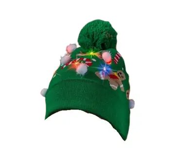 Gingerbread Xmas Hat With Candy Canes & Snowballs