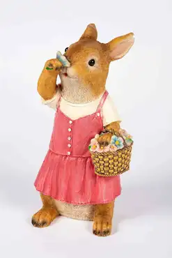 Girl Rabbit Picking Flowers