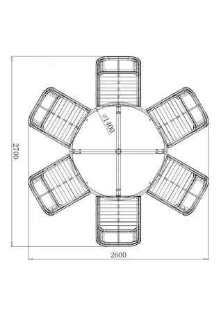 Glandore 6 Seater Round Dining Set - image 6