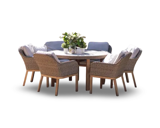 Glandore 6 Seater Round Dining Set - image 1