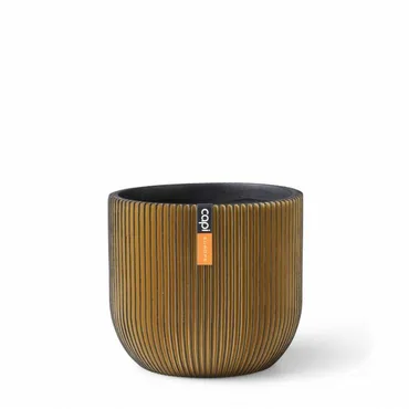 Gold Planter Ball Groove L