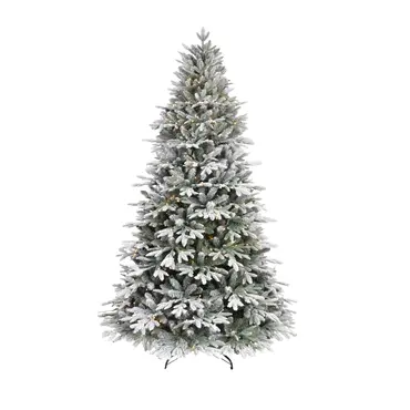 Grays Peak Pine Led Flocked Tree 7ft/210cm - image 1