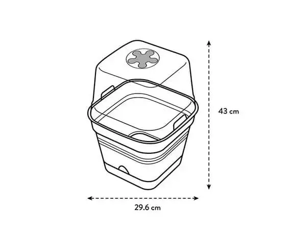 Green Basics Growpot Square All-in-1 30cm (Living Black) - image 5