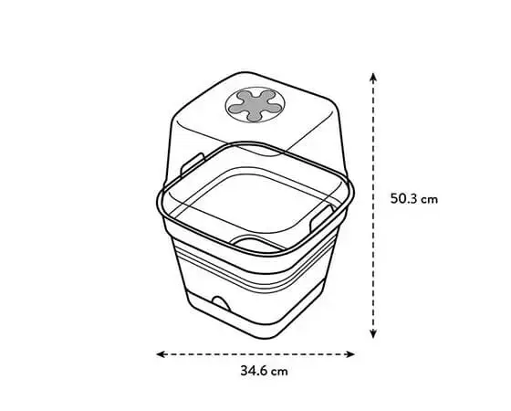 Green Basics Growpot Square All-in-1 35cm (Living Black) - image 5