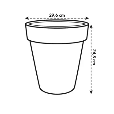 Green Basics Top Planter Stone Green 30cm - image 4