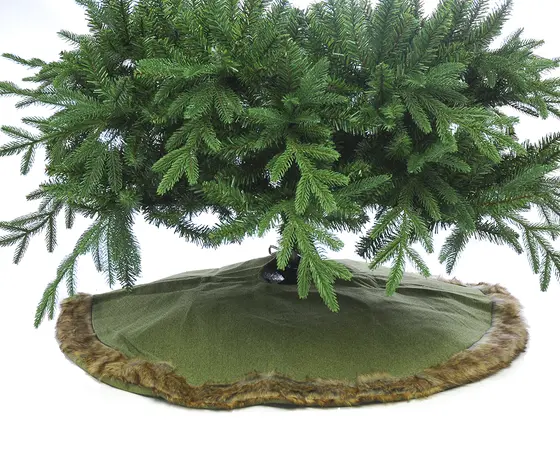 Green Tree Skirt with Fur Cuff (90cm)