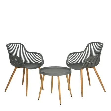 Grey 3 Piece Bistro Set