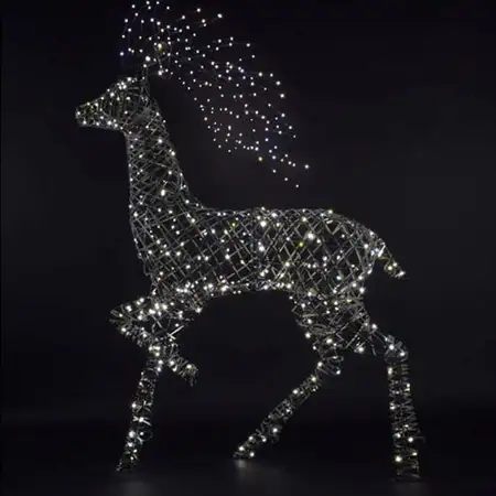 Highland Stag Grey Rattan 2m