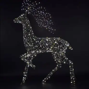 Highland Stag Grey Rattan 2m