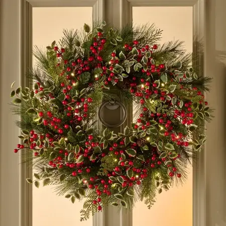 Hollyberry - 26" Wreath Prelit - image 2