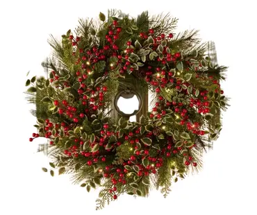 Hollyberry - 26" Wreath Prelit