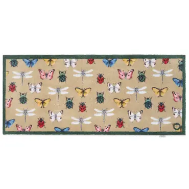 Hug Rug Bugs & Butterflies Beige Runner 65x150