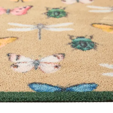 Hug Rug Bugs & Butterflies Beige Runner 65x150 - image 3