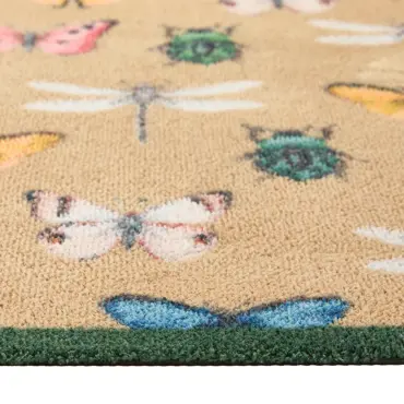Hug Rug Bugs & Butterflies Beige Runner 65x150 - image 3