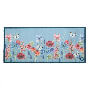 Hug Rug Butterfly Garden Blue Runner 65x150 - image 1