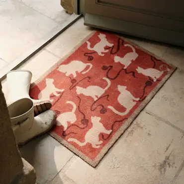 Hug Rug Kitty Cat Rust 65x85 - image 2