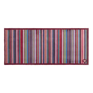 Hug Rug Multi Stripe Red Runner 65x150