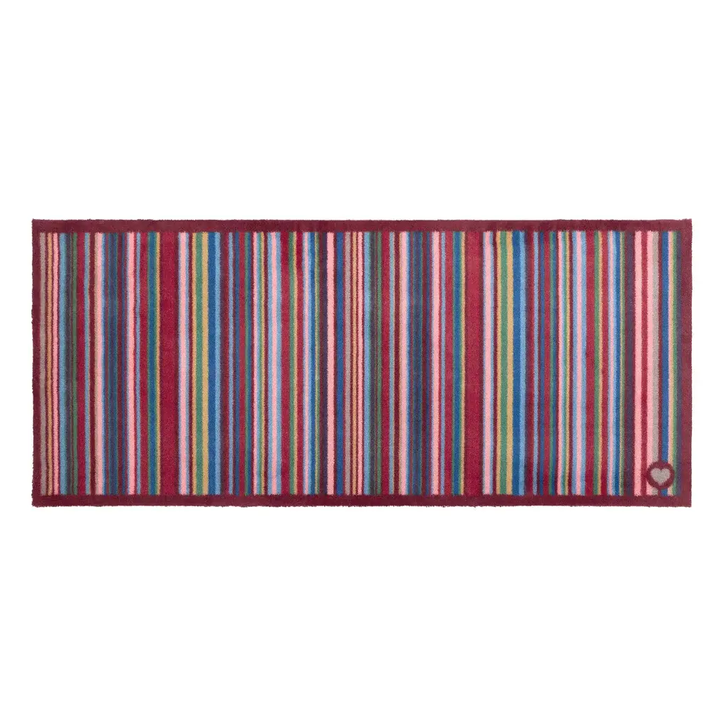 Hug Rug Red Hug Rug Multi Stripe Red Runner 65x150 - Hanleys of Cork