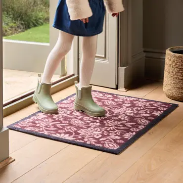 Hug Rug Paisley Floral Burgundy 65x85 - image 2