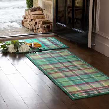 Hug Rug Tartan Green Runner 65x150 - image 2