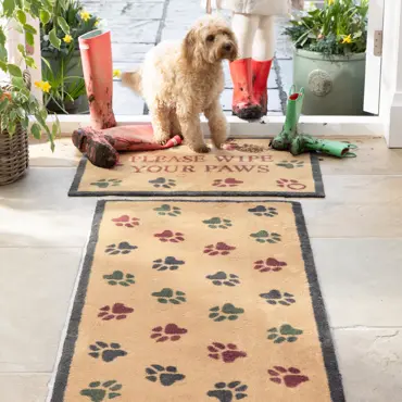 Hug Rug Wipe Your Paws Beige 65x85 - image 2