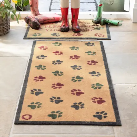 Hug Rug Wipe Your Paws Beige Runner 65x150 - image 2