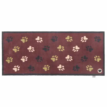 Hug Rug Wipe Your Paws Burgundy Runner 65x150 - image 1