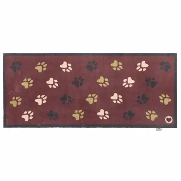 Hug Rug Wipe Your Paws Burgundy Runner 65x150 - image 1
