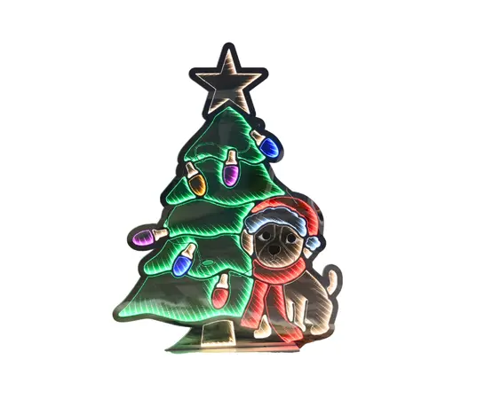 Infinity Christmas Tree With Dog 90cm  - image 1