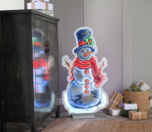 Infinity Snowman With Holly Hat 120cm 
