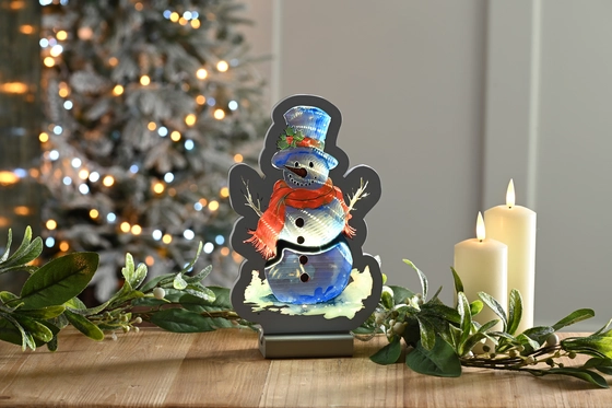 Infinity Snowman With Holly Hat 23cm 