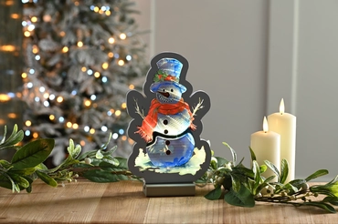 Infinity Snowman With Holly Hat 23cm 