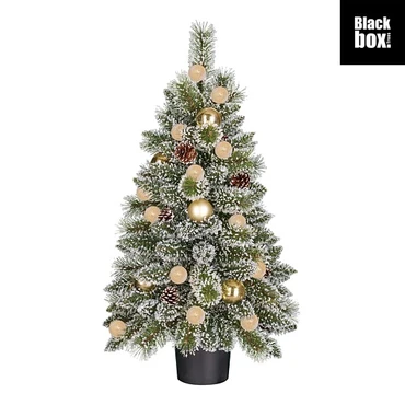 Kaprun X-Mas Tree Potted Led Green Frosted 3ft/90cm