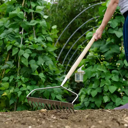 Kent & Stowe Stainless Steel Long Handled Soil Rake - image 2