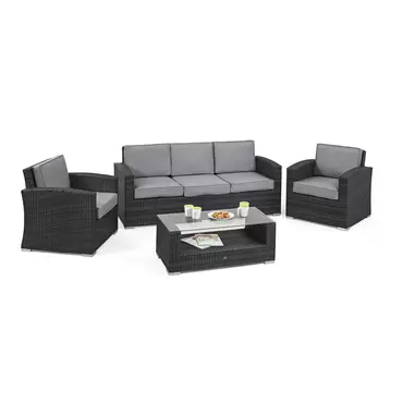 Kingston 3 Seat Sofa Set (Brown)