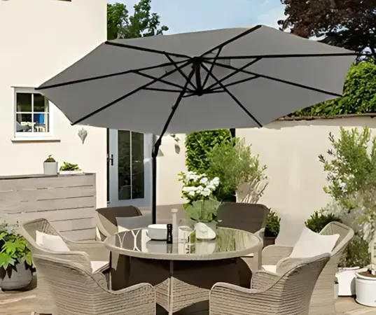 Koopman Free Standing Parasol 3x3m Grey - image 2
