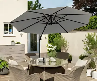 Koopman Free Standing Parasol 3x3m Grey - image 2