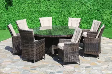 LA 8 Seat Round Dining Set - image 3