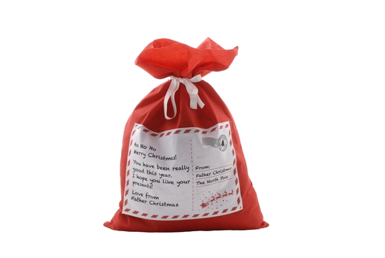 Large Red Sack With Dear Santa Design 100cm 