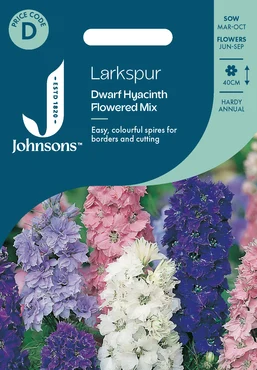 Larkspur Dwarf Hyacinth Flowered Mix