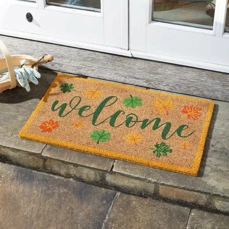 Leafy Welcome Coir Mat 40 x 60 cm - image 1