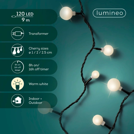 LED Cherry Lights Warm White 9M - image 4
