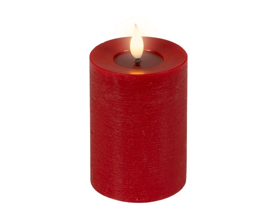 LED realistic wick candle wax pit on top w resin fire flame effect BO indoor - image 3