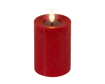 LED realistic wick candle wax pit on top w resin fire flame effect BO indoor - image 3