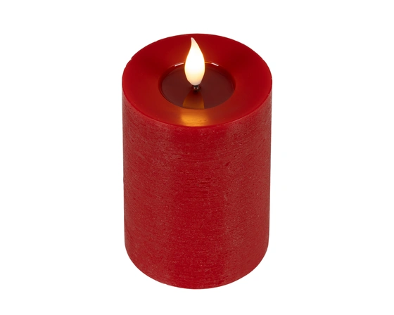 LED realistic wick candle wax pit on top w resin fire flame effect BO indoor - image 5