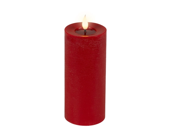 LED realistic wick candle wax pit on top w resin fire flame effect BO indoor - image 2