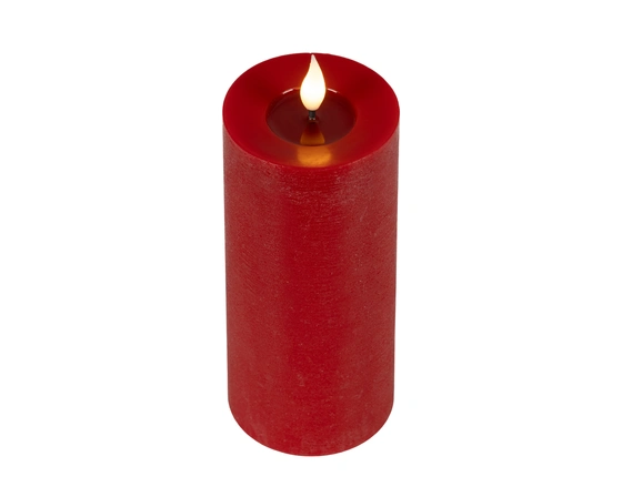 LED realistic wick candle wax pit on top w resin fire flame effect BO indoor - image 4