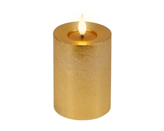 LED realistic wick candle wax pit on top w resin fire flame effect BO indoor - image 2